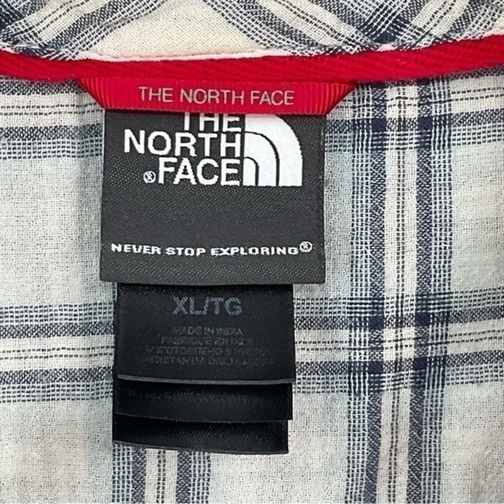 The North Face Mens Short Sleeve Plaid‎ Lightweight Button down Shirt Size XL M7